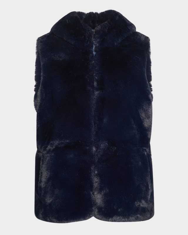 Plush Faux Fur Reversible Vest
